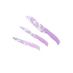 Prepology 3-Piece Printed Knife Set w/ Blade Scraper